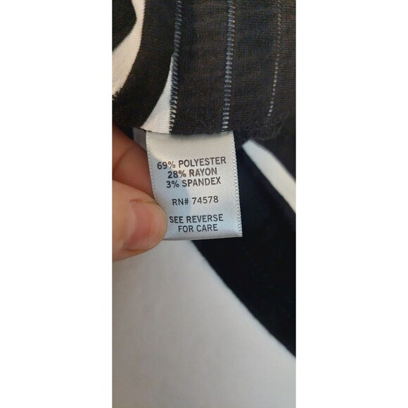 Cache Women's Size Small Cardigan Vest Black White Striped USA Cascade - Picture 4 of 7